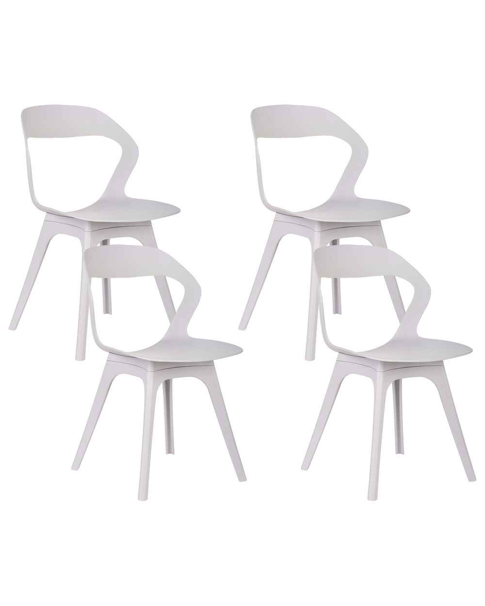Gartenstuhl 4er Set LACHANIA Taupe