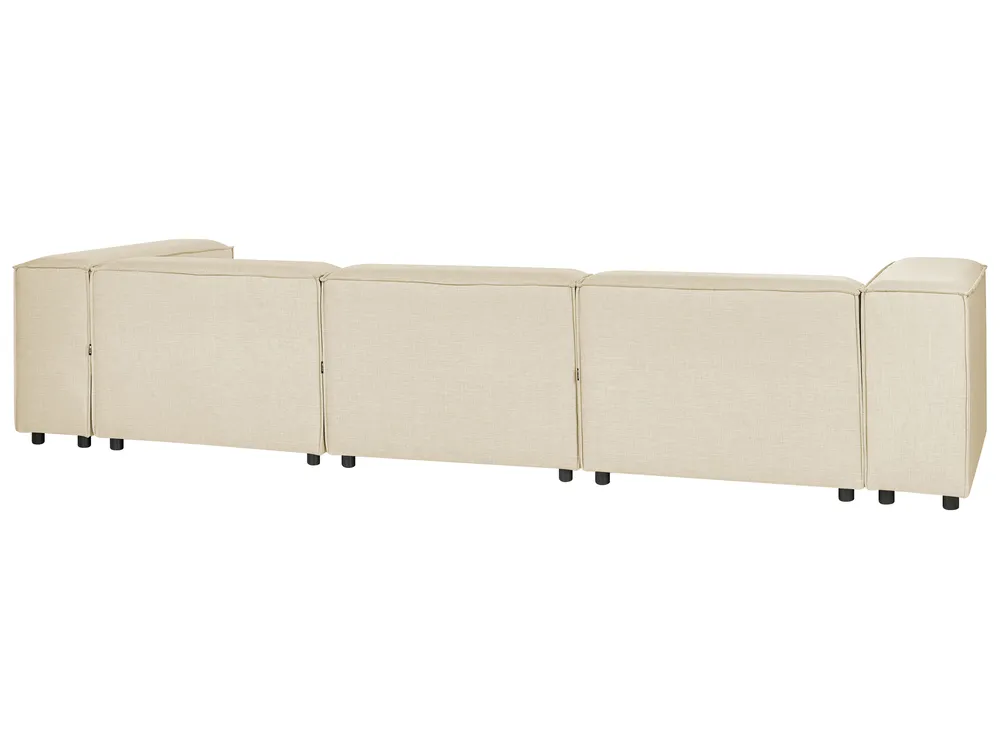 Modular Corner Sofa 3 Seater APRICA Faux Linen Beige Right Hand_856828