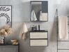 Bathroom Vanity Set with Mirrored Cabinet 60 cm Light Wood and Grey TERUEL_820978