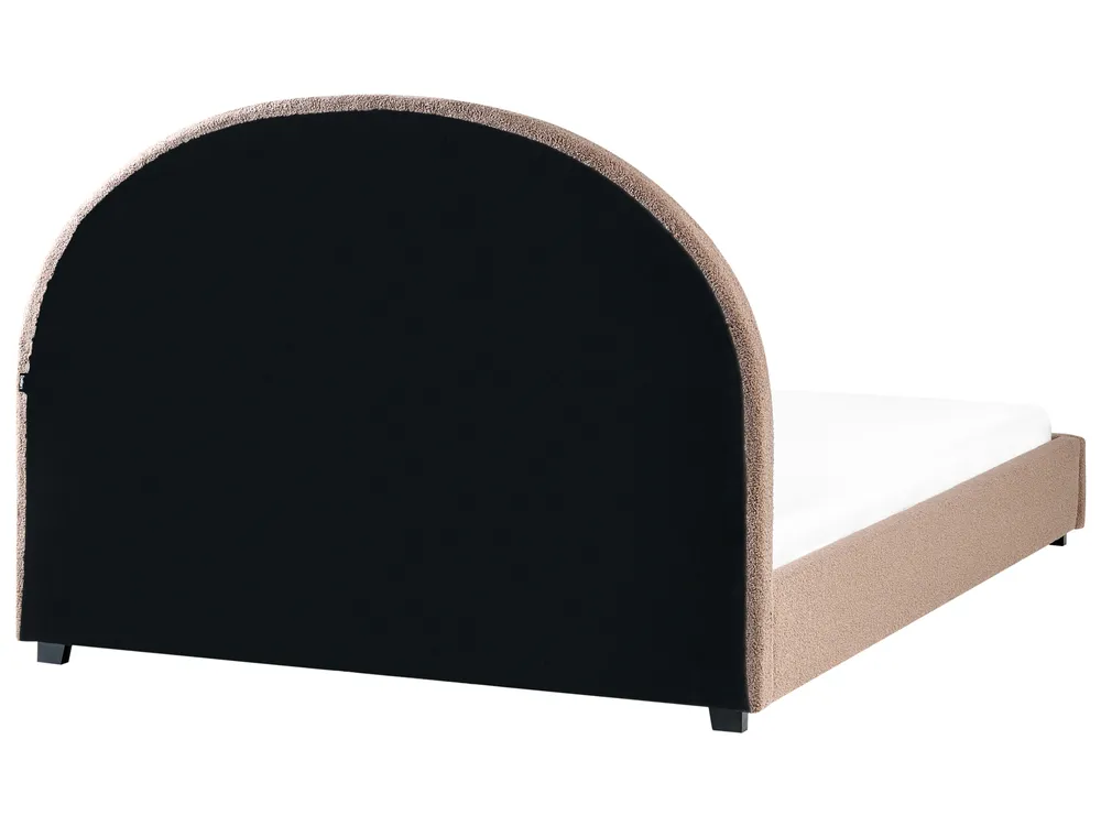 Bed Boucle VAUCLUSE 140 x 200 cm (EU Double) Taupe_977386
