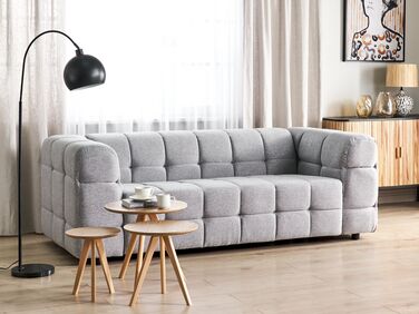 3 Seater Fabric Sofa Grey MULLOLA