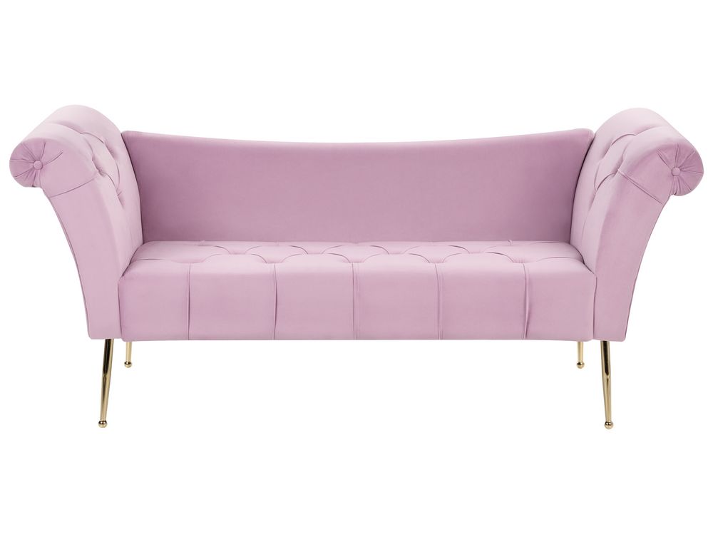 Chaise Longue NANTILLY Velvet Light Violet