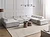 Sofá modular esquinero 5 plazas ARDAL Pana Blanco crema Izquierda
