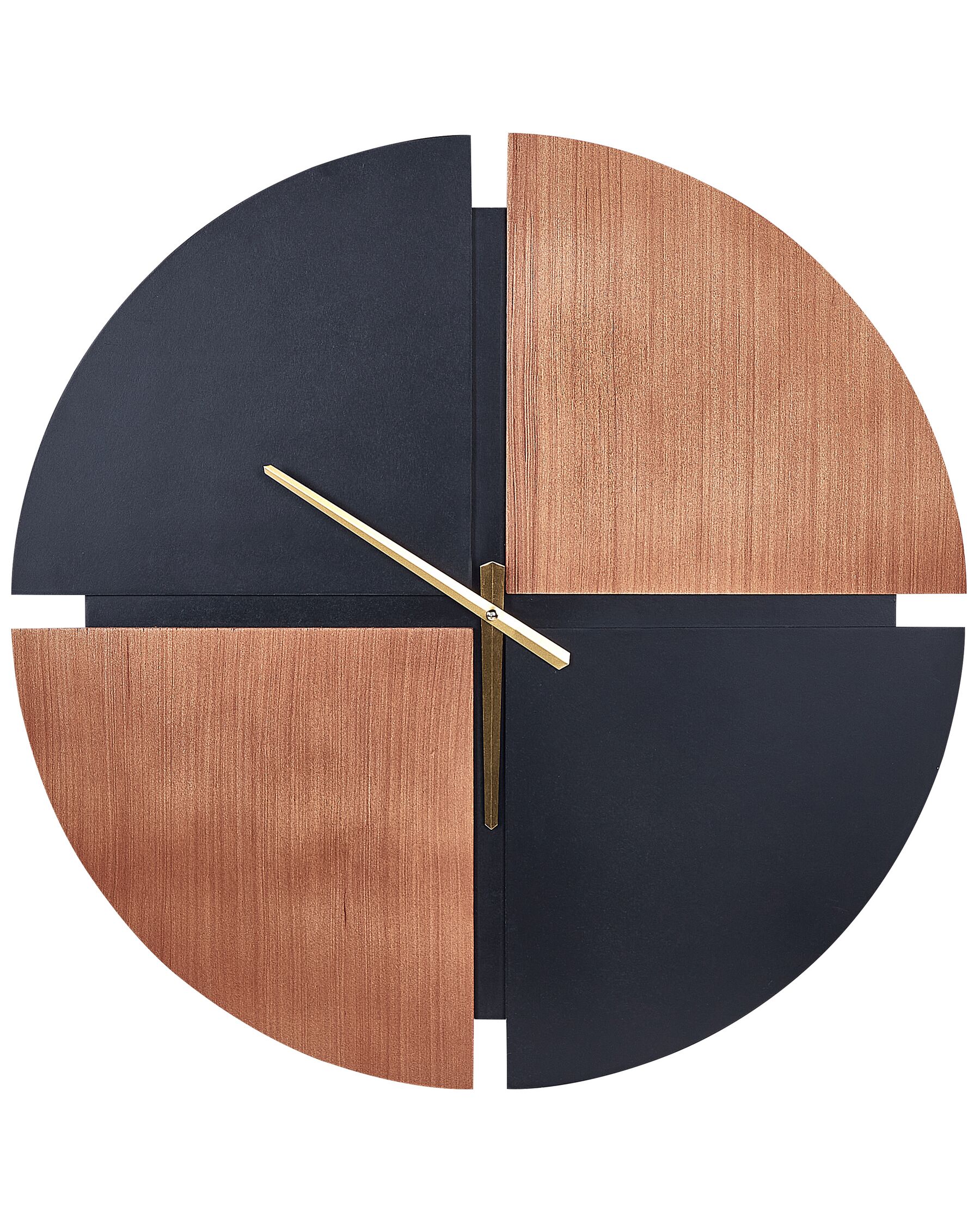 Wall Clock ø 60 cm Light Wood and Black ARAMON_892137