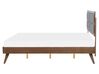 Tmavě hnědá dřevěná postel s rámem POISSY 160 x 200 cm_739351