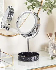 Specchio per make-up LED SAVOIE Nero/Argento_847889