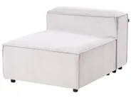 Modular Corner Sofa 2 Seater ARDAL with Ottoman Corduroy Off-White Right Hand_1008084