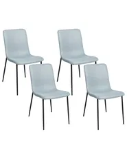 Set of 4 Dining Chairs GLENDIVE Fabric Light Blue_928997