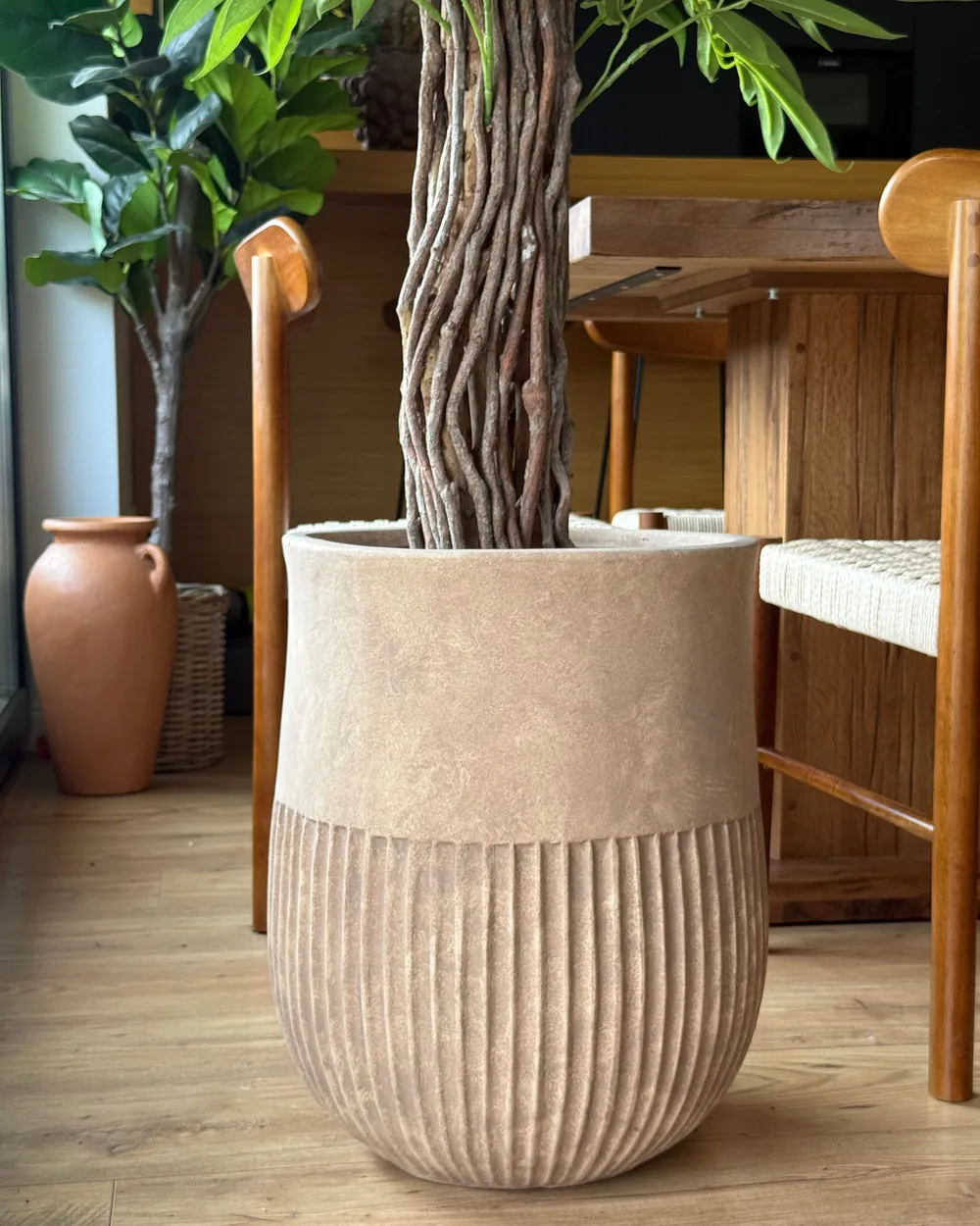 Plant Pot PYLAROS 36 cm Beige_1113326