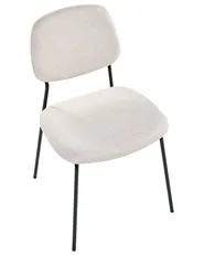 Set of 4 Dining Chairs RILEY Fabric Light Beige_1042182