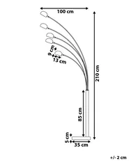 Floor Lamp FLINDERS Adjustable Metal Silver_792041