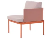 Garden Lounge Set with Table 2 Seater TERRACINA Metal Orange_826674