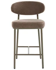 Set of 2 Bar Chairs UNITY Boucle Taupe_1042285