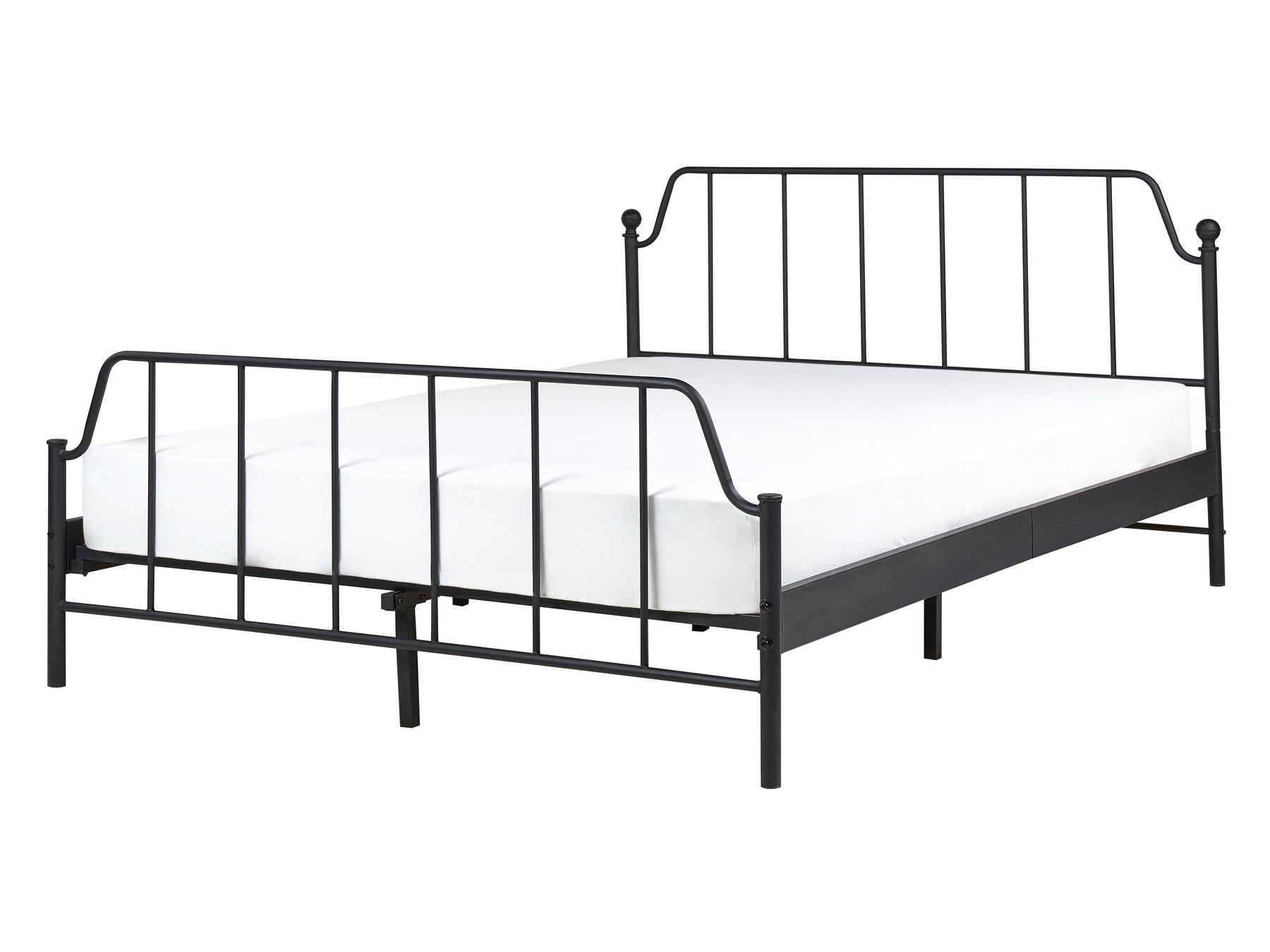 Metal EU Double Size Bed Black MAURESSAC_902724