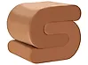 Pouf ARCADIA Velluto Marrone dorato