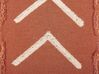 Conjunto de 2 almofadas decorativas com padrão geométrico em algodão laranja 35 x 55 cm ALBIUM_839074