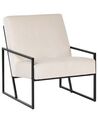 Fauteuil en velours beige clair DELARY_934742