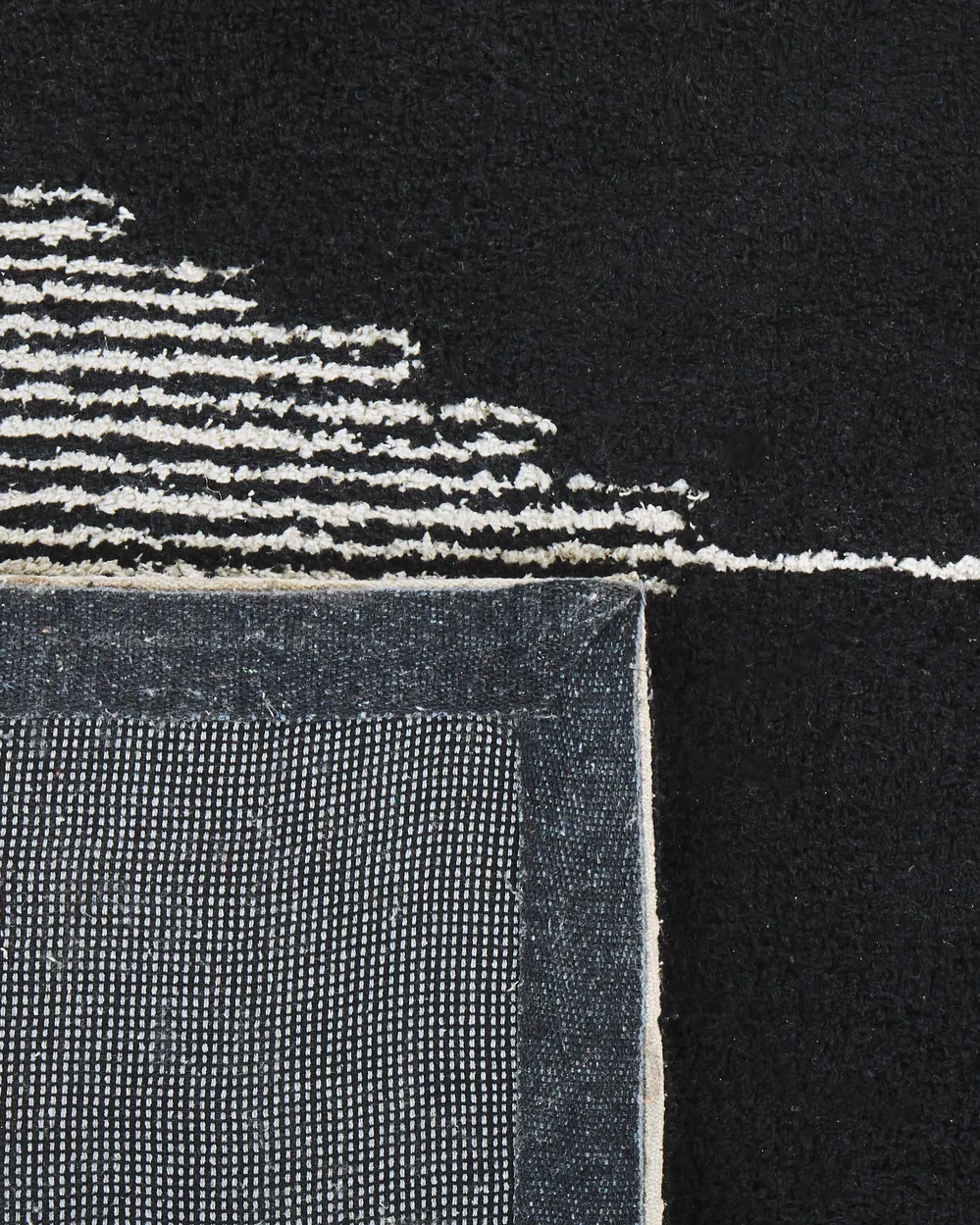 Tappeto BATHINDA Nero/Bianco 160 x 230 cm Cotone_817034
