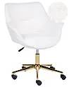 Silla de escritorio ARDELLE Bouclé Blanco