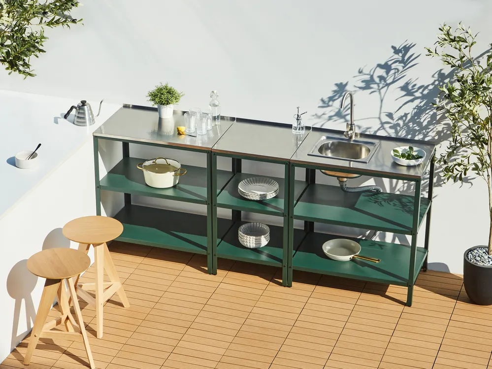 Outdoor Kitchen Island VILAMA Green