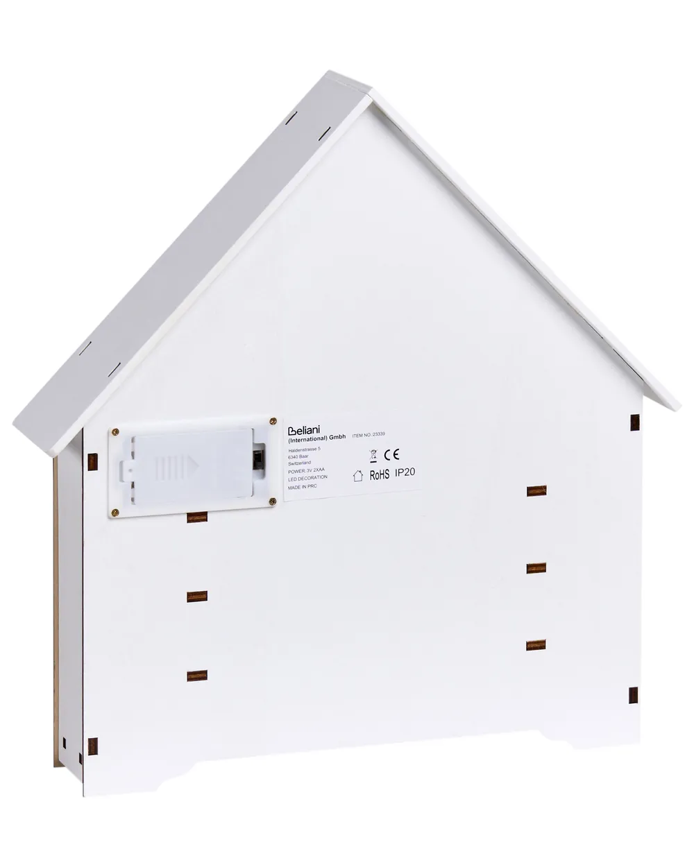 Dekoracja świąteczna LED MJOSA 33 cm Kalendarz adwentowy Biały_1016826