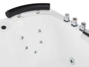 Wanna narożna z hydromasażem LED PARADISO 158 x 113 cm Biały Prawostronny_680864
