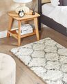 Teppich hellbeige / grau geometrisches Muster 80 x 150 cm Shaggy YEREVAN_854806