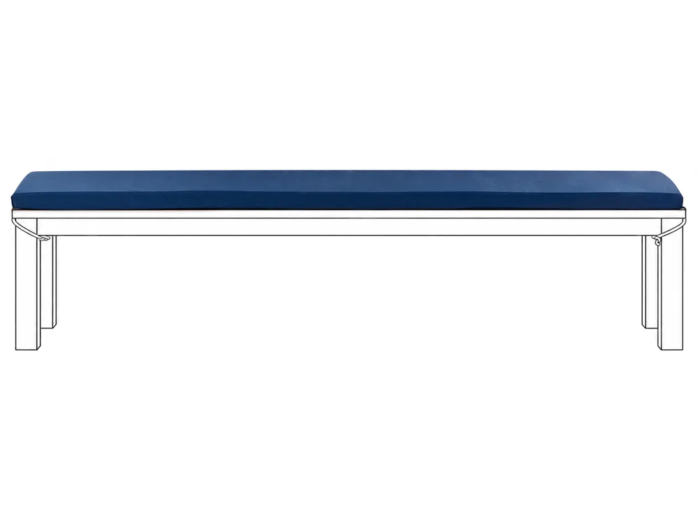 Bench Seat Pad Cushion MONSANO 168 x 35 cm Blue