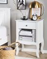 1 Drawer Bedside Table White LANE_800404