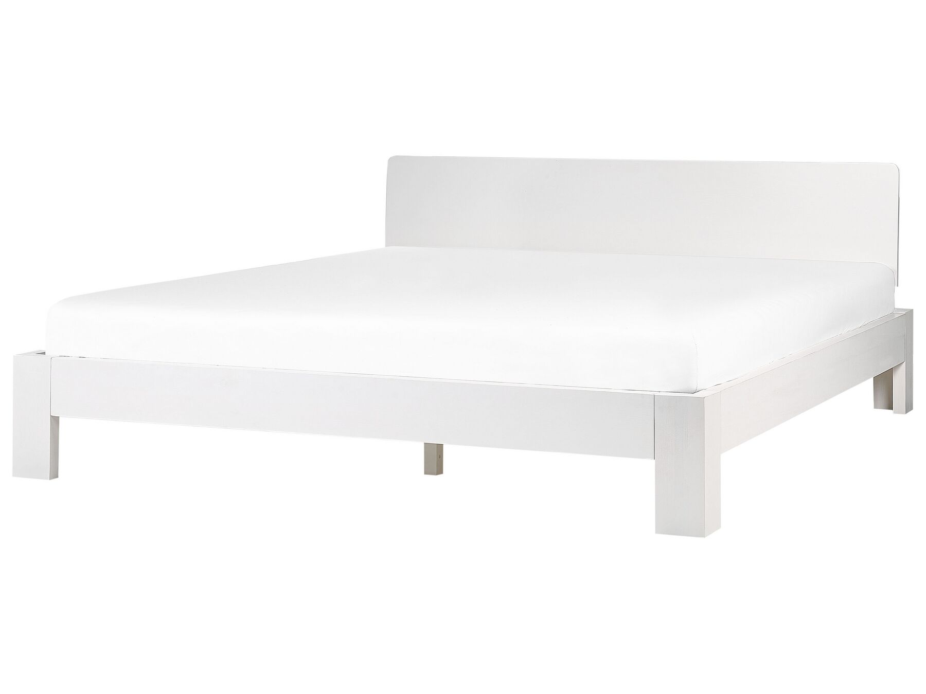 Łóżko drewniane 180 x 200 cm białe ROYAN_925909