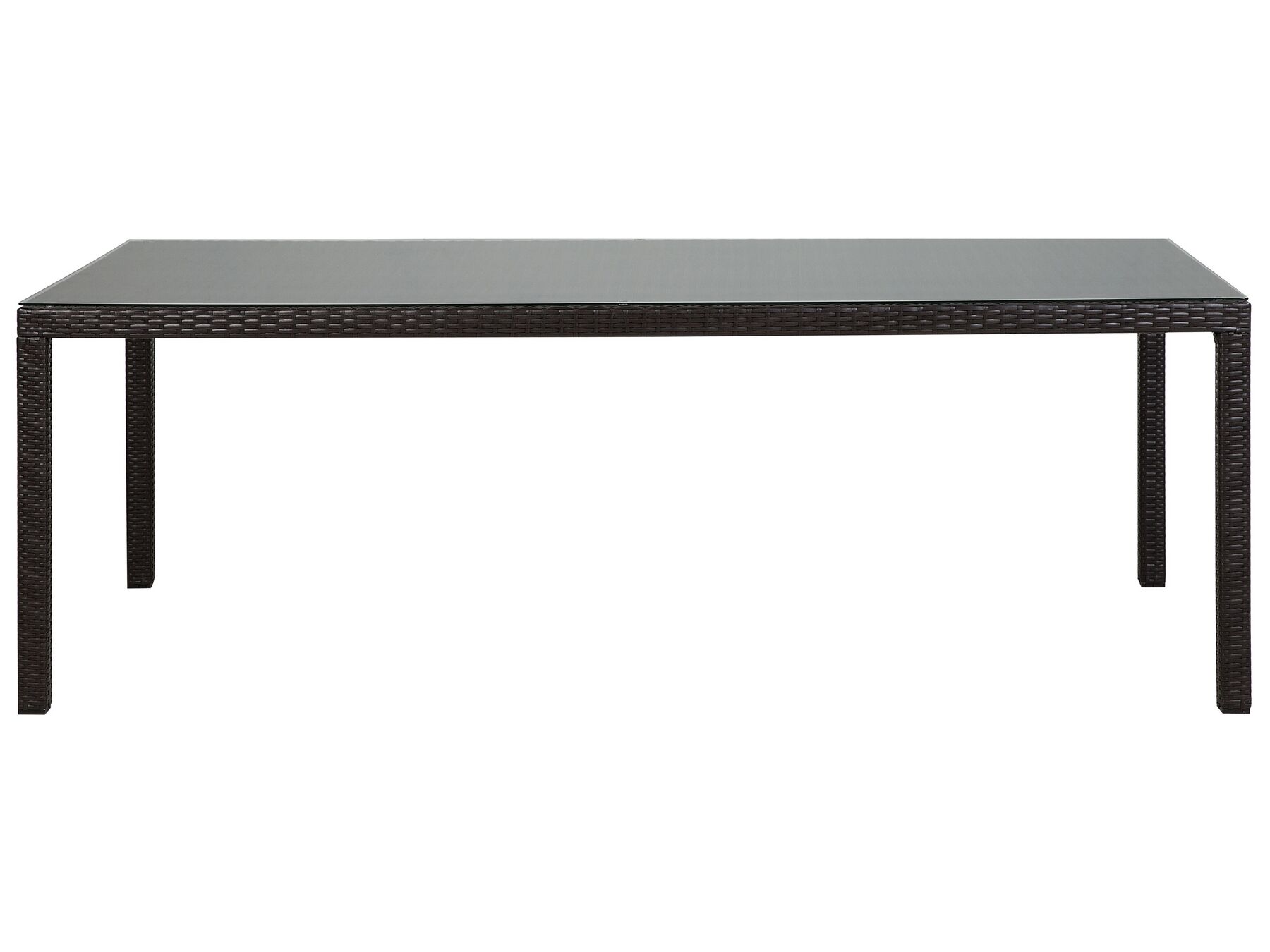 Stół ogrodowy z technorattanu 220 x 100 cm brązowy ITALY_1341