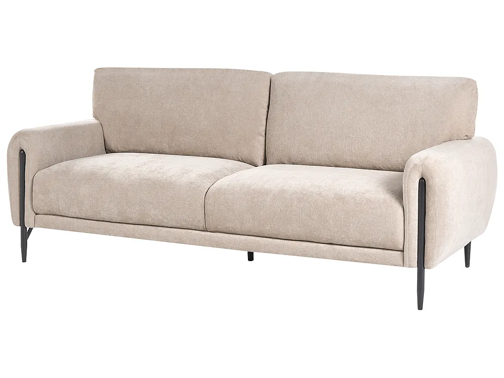 Sofa 3-Sitzer SKARO Chenillegewebe Beige_1156623