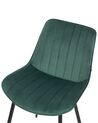 Lot de 2 chaises de salle à manger en velours vert émeraude DUBROVNIK_928969