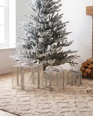 Decorazione per esterni LED ARNES 25/20/15 cm Regali di Natale Argento_1118462