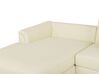 4-Sitzer Ecksofa Leder creme rechtsseitig OSLO_769127