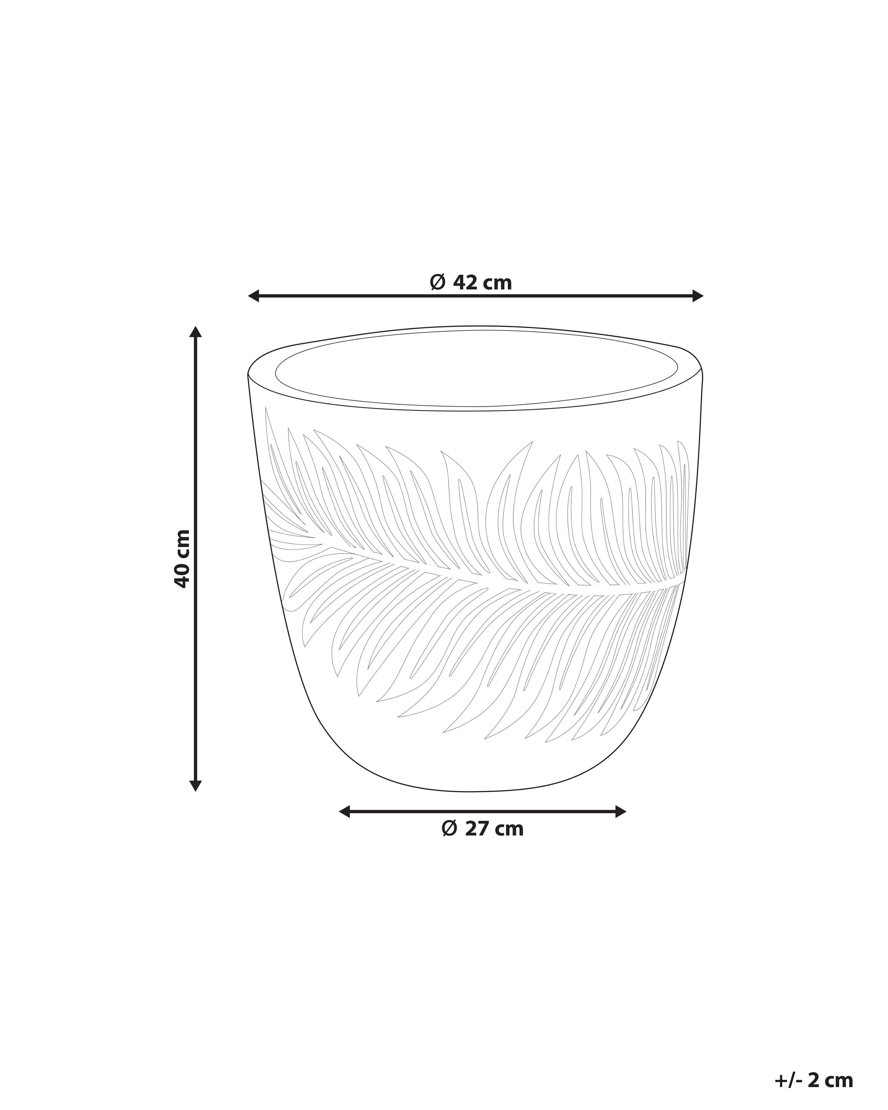 Doniczka Okr g a 42 X 42 X 40 Cm Szara FTERO Beliani pl doniczka-okr-g-a-42-x-42-x-40-cm-szara-ftero-beliani-pl
