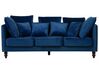 3 Seater Velvet Sofa Blue FENSTAD_734929