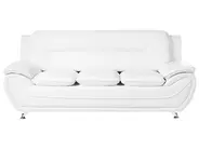 Divano 3 posti LEIRA Pelle sintetica Bianco_1058833