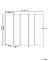 Folding 5 Panel Room Divider 270 x 170 cm White NARNI_802778