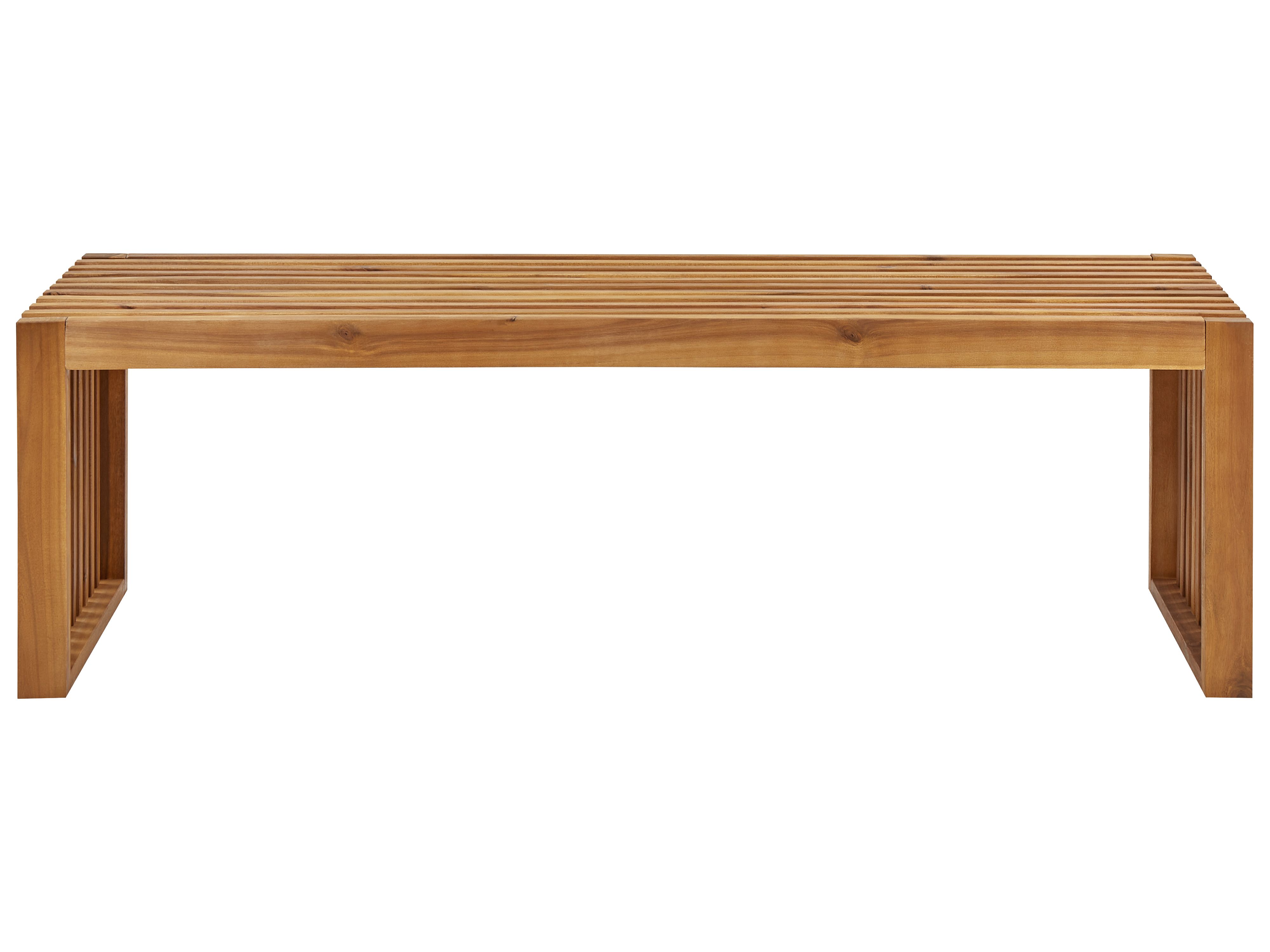 Set of 2 Garden Benches SULZANO 150 cm Acacia Wood Brown | Beliani.co.uk
