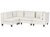 4 Seater Right Hand Modular Fabric Corner Sofa White UNSTAD_925102