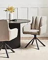 Set of 2 Dining Chairs Swivel SARDOAL Taupe