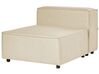 Right Hand 3 Seater Modular Linen Corner Sofa Beige APRICA_856836