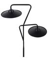 2 Light Metal LED Floor Lamp Black GALETTI_900126