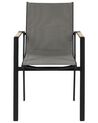 Set of 6 Garden Chairs Black BUSSETO_841751