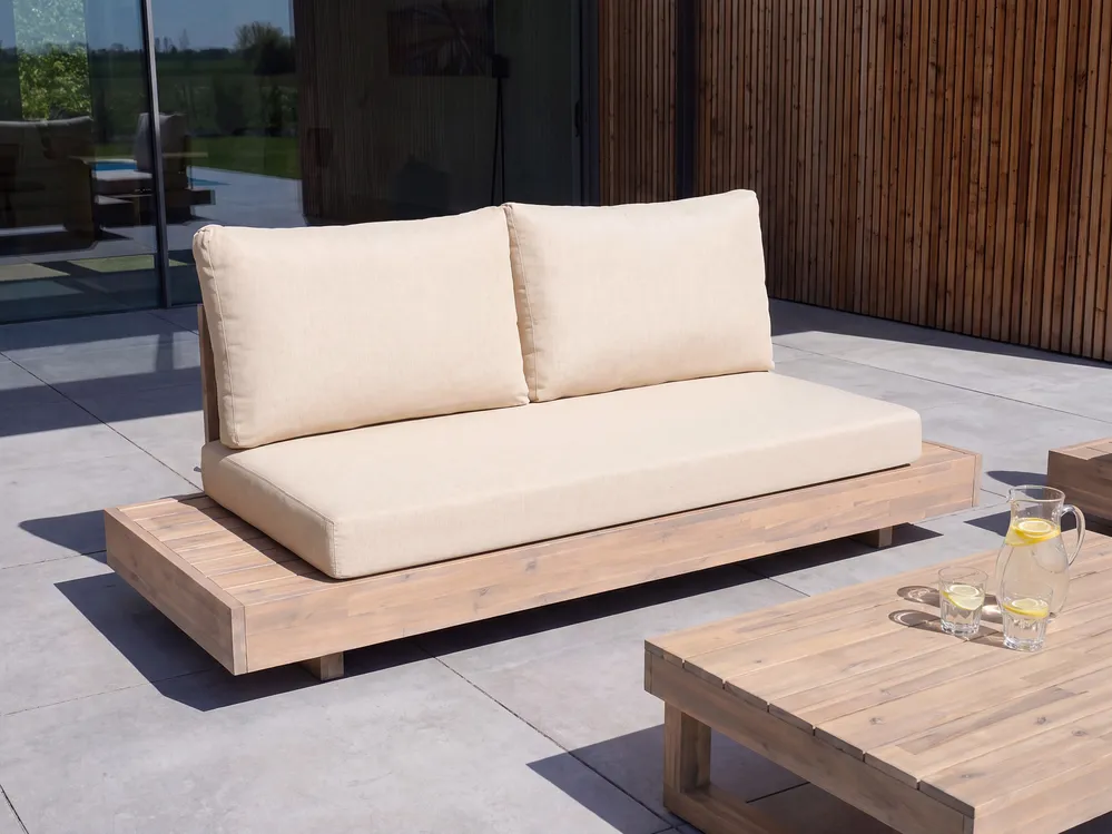 Set da giardino con tavolo 5 posti MARETTIMO Legno di acacia certificato Beige_1154141
