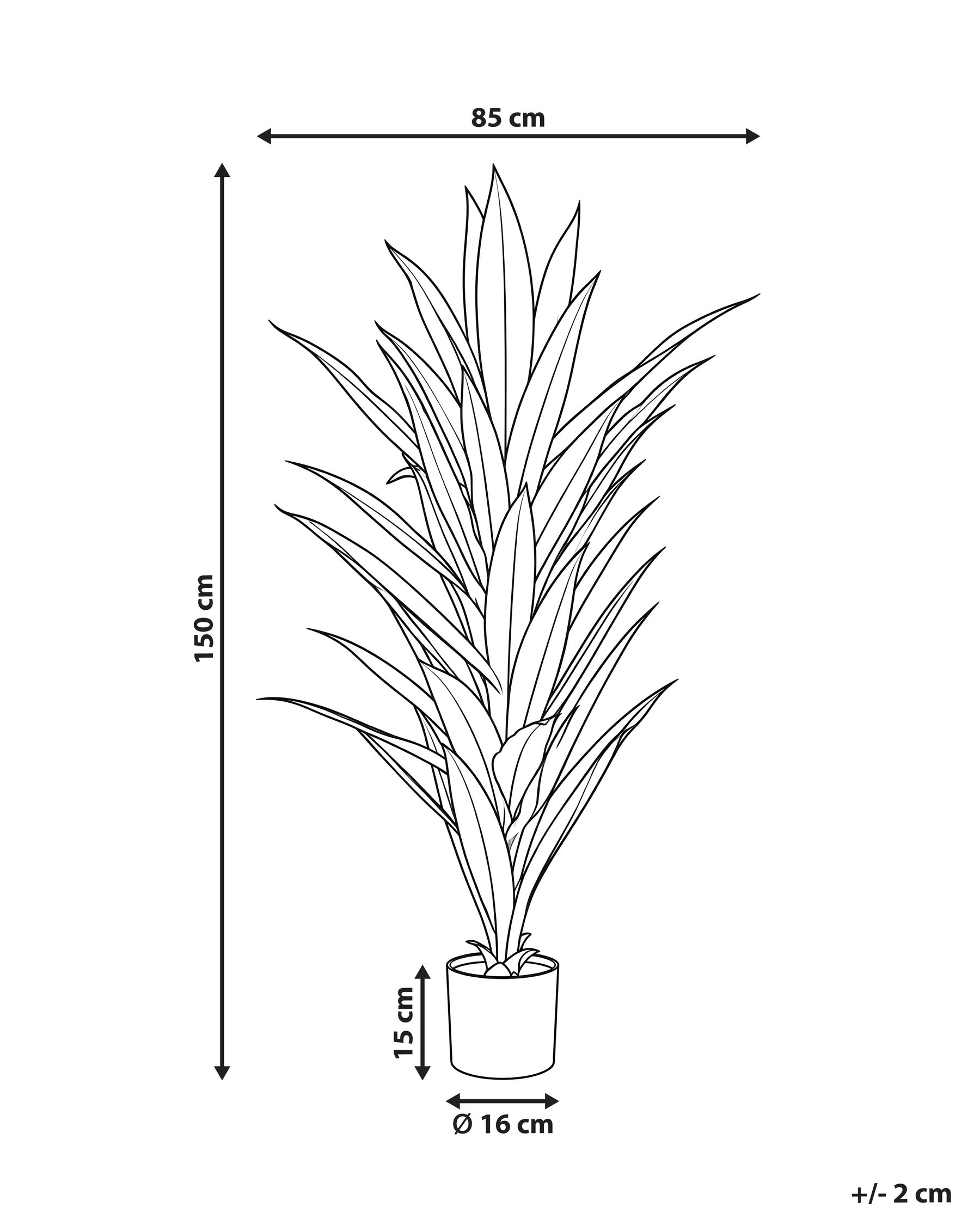 Sztuczna roślina DRACAENA TREE 150 cm Zielony_1103911