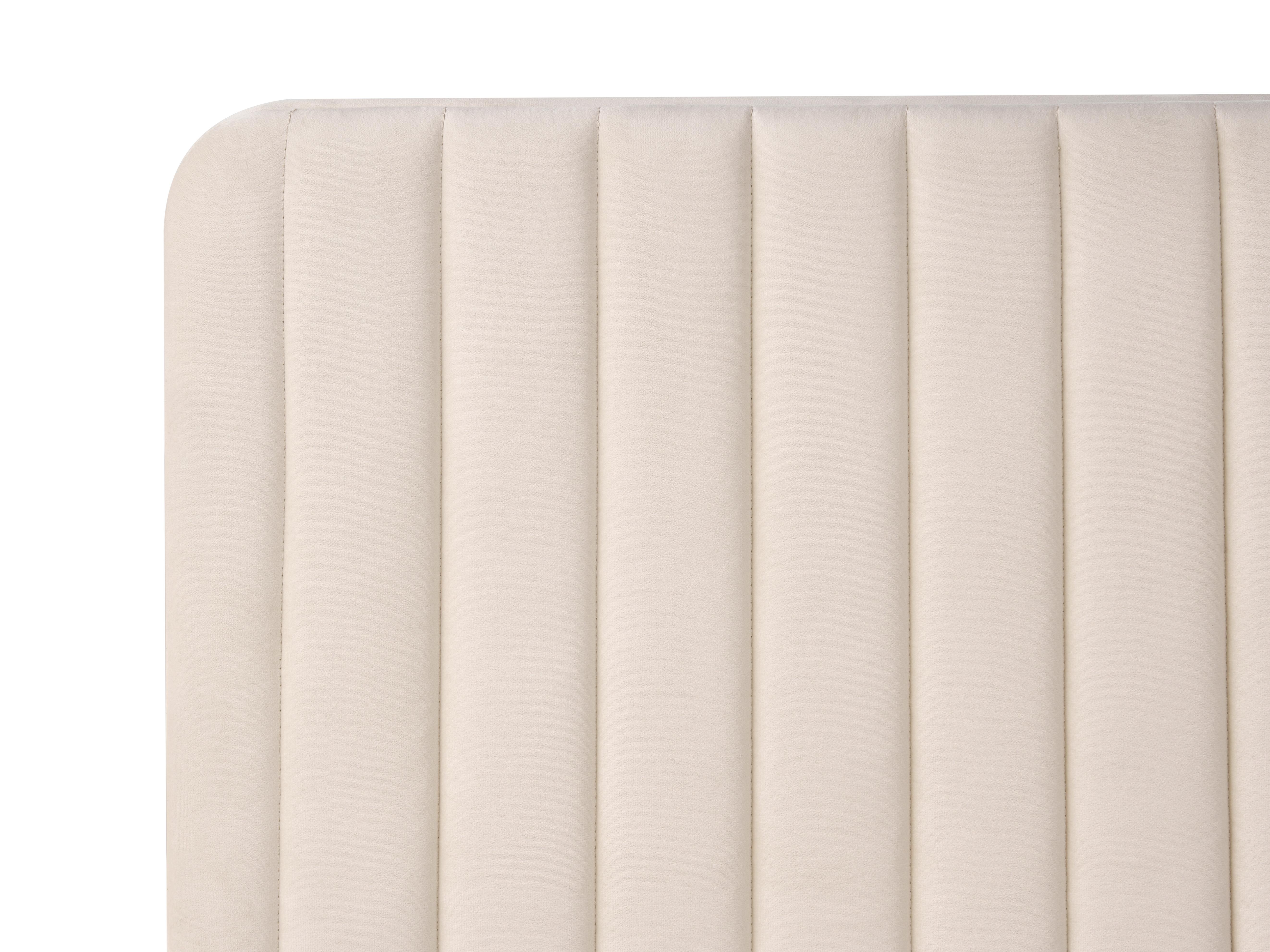 Bed Velvet LUNAN 120 x 200 cm (EU Small Double) Light Beige_1025678
