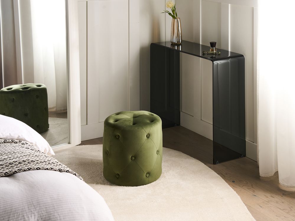 Pouf COROLLA Velluto Verde oliva