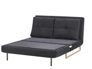 Sofa Bed 2 Seater JERSLEV Fabric Black_1012050